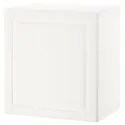 IKEA BESTÅ БЕСТО, стеллаж с дверью, белый / Смевикен белый, 60x42x64 см 194.250.08 фото thumb №1