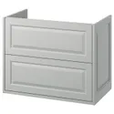 IKEA TÄNNFORSEN ТАННФОРСЕН, шкаф для раковины с ящиками, светло-серый, 80x48x63 см 805.351.21 фото thumb №1