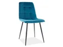 Кухонний стілець SIGNAL MILA Velvet, Bluvel 86 - темно-синій фото thumb №11
