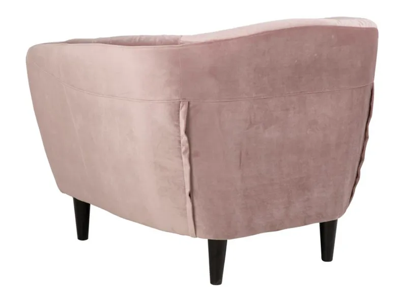 BRW Ria 1 кресло для гостиной из стеганого велюра пудрово-розового цвета FO-RIA-1--VIC_18 фото №3