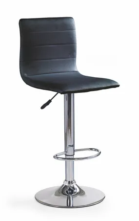 Барний стілець HALMAR H21 хром, чорний фото