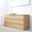 IKEA MALM МАЛЬМ, меблі д / спальні, компл із 4 предм, білений дубовий шпон, 140x200 см 294.882.41 фото thumb №8