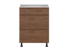 BRW Кухонна шафа на підставці 60 см з висувними ящиками горіх Лінкольна, горіх Лінкольна FH_D3S_60/82_2SMB/SMB-BAL/ORLI фото