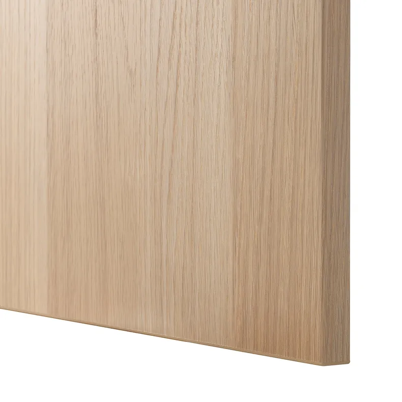 IKEA BESTÅ БЕСТО, комбінація шаф для тв / скляні дверц, дуб тонований білий / Lappviken дуб тонований білий скло безбарвне, 300x42x193 см 393.308.01 фото №4