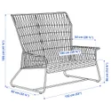 IKEA TALLSKÄR, 2-местный диван, открытый, антрацит 405.751.52 фото thumb №5