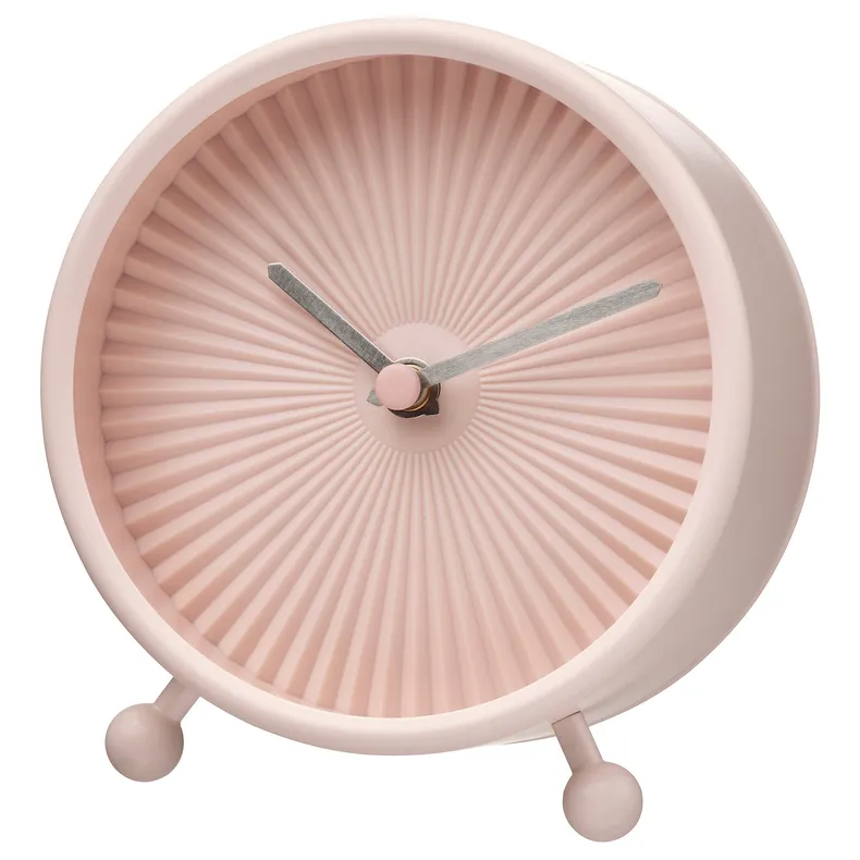 IKEA SNOFSA СНОФСА, настільний годинник, блідо-рожевий, 11 см 405.113.82 фото №1