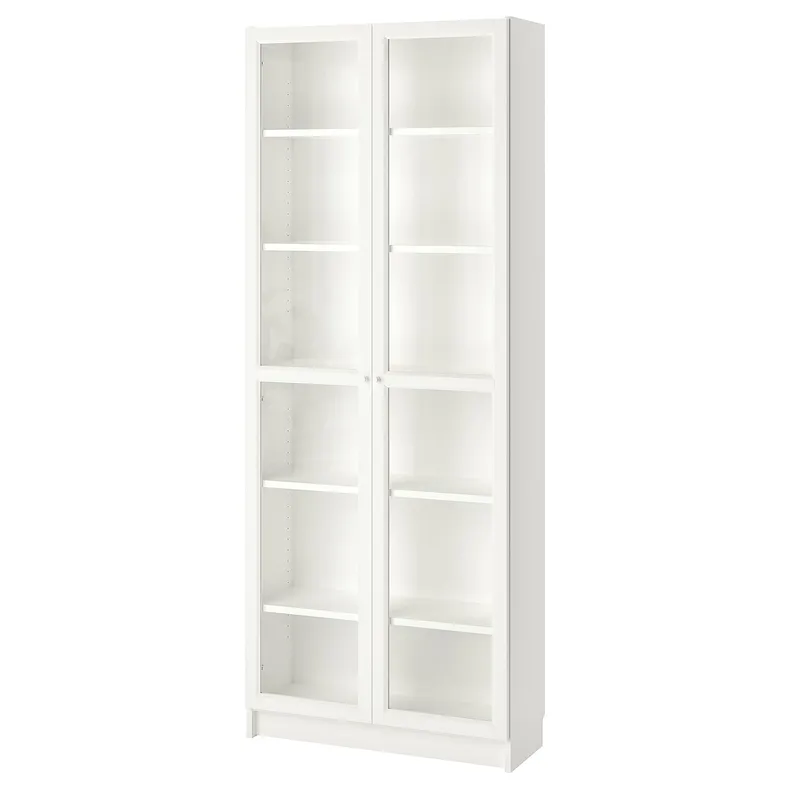 IKEA BILLY БІЛЛІ / OXBERG ОКСБЕРГ, книжкова шафа, білий, 80x30x202 см 690.178.28 фото №1