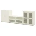 IKEA BRIMNES БРІМНЕС, комбінація шаф для тв / скляні дверц, білий, 276x41x95 см 992.782.25 фото thumb №1