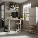 IKEA TROTTEN/LIDKULLEN ТРОТТЕН/ЛІДКУЛЛЕН / BESTÅ/LAPPVIKEN БЕСТО/ЛАППВІКЕН, стіл з відділенням для зберігання, і поворотний стілець бежевий/білий 894.365.98 фото thumb №2