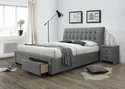 Двоспальне ліжко HALMAR З ящиками Percy 160x200 см сірий фото thumb №2