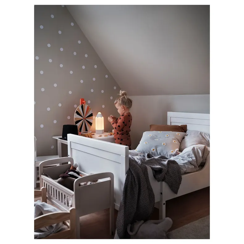 IKEA SUNDVIK СУНДВИК, раздвижная кровать с реечным дном, белый, 80x200 см 490.460.68 фото №8