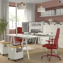 IKEA SMÖRKULL СМЕРКУЛЛЬ, офісний стілець із підлокітниками, Грассенс червоний 605.034.37 фото thumb №5