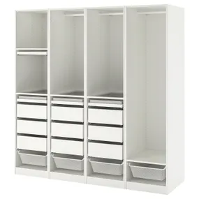 IKEA PAX ПАКС, гардероб, комбінація, білий, 200x58x201 см 693.314.27 фото