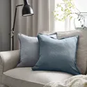 IKEA LAGERPOPPEL ЛАГЕРПОППЕЛ, чохол на подушку, синьо-сірий, 50x50 см 805.618.03 фото thumb №2