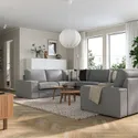IKEA KIVIK КІВІК, диван U-подібної форми, 7-місний, Tibbleby бежевий/сірий 894.405.76 фото thumb №2