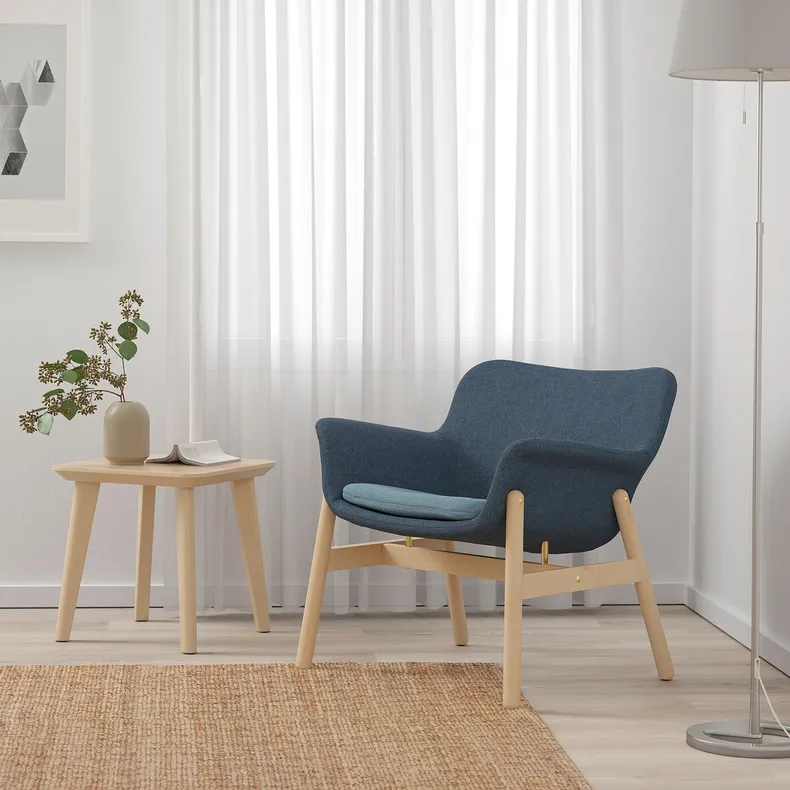 IKEA VEDBO ВЕДБУ, кресло, Окрашенный в синий цвет 805.522.19 фото №2