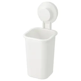 IKEA TISKEN ТІСКЕН, тримач д / зуб щіт із вакуумн присоск, білий 803.812.94 фото
