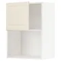 IKEA METOD МЕТОД, шафа навісна для мікрохвильової печ, білий / БУДБІН кремово-білий, 60x80 см 794.549.17 фото