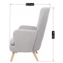 Кресло мягкое MEBEL ELITE SANTOS 2 ткань: светло-серый фото thumb №11