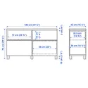 IKEA BESTÅ БЕСТО, комбінація д / зберіг із дверц / шухл, білий / Суттервікен / Каббарп білий, 120x42x76 см 593.876.84 фото thumb №6