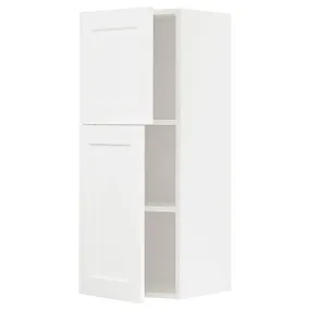 IKEA METOD МЕТОД, навесной шкаф с полками / 2дверцы, белый Энкёпинг / белая имитация дерева, 40x100 см 094.734.67 фото