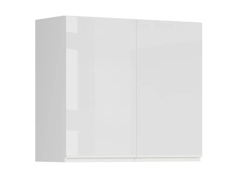 BRW Двухдверный верхний кухонный шкаф Sole 80 см белый глянец, альпийский белый/глянцевый белый FH_G_80/72_L/P-BAL/BIP фото №2