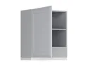 BRW Верхний кухонный шкаф Verdi 60 см с вытяжкой слева светло-серый матовый, греноловый серый/светло-серый матовый FL_GOO_60/68_L_FL_BRW-SZG/JSZM/BI фото thumb №3