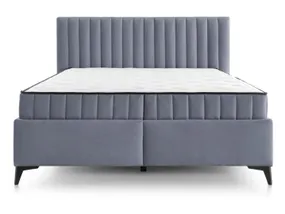 BRW Ліжко двоспальне з 2 матрацами та підйомним механізмом BRW JOY, 160x200 см, сірий LO_KT-JOY-160X200-G2-ELEMENT_23 фото
