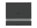 BRW Дводверна кухонна шафа Semi Line 80 см з вітриною вулканічного чорного кольору, чорний вулканічний SB_G2O_80/72_OV/O-DARV/CAW фото thumb №1
