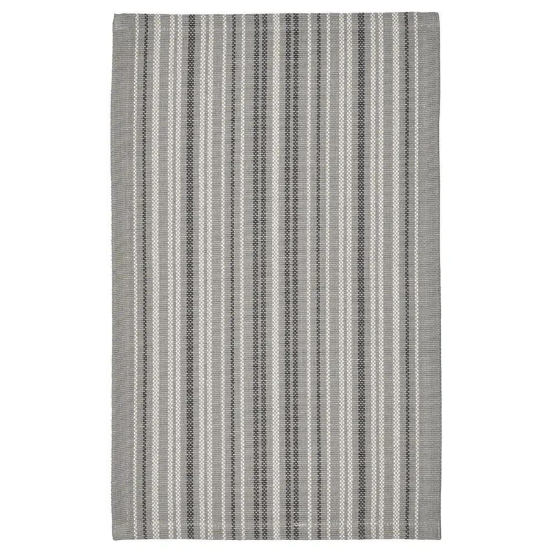 IKEA TRANSPORTLED ТРАНСПОРТЛЕД, килим, пласке плетіння, сірий / смугастий, 50x80 см 905.374.31 фото №1