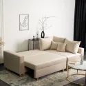 Угловой диван бархатный MEBEL ELITE MARKUS Velvet, 238 см, бежевый (правый) фото thumb №11