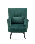 Крісло м'яке HALMAR PAGONI темно-зелений/чорний (тканина Bluvel #78) фото thumb №9