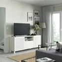 IKEA BESTÅ БЕСТО, тумба для телевізора з шухлядами, білий Mörtviken / Lappviken / Stubbarp білий, 180x42x74 см 994.359.23 фото thumb №3