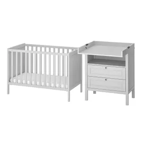 IKEA SUNDVIK СУНДВИК, мебель для детской, 2 предм., серый, 60x120 см 595.061.06 фото