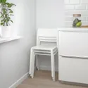 IKEA VANGSTA ВАНГСТА / JANINGE ЯН-ИНГЕ, стол и 4 стула, белый / белый, 120 / 180 см 194.830.41 фото thumb №6