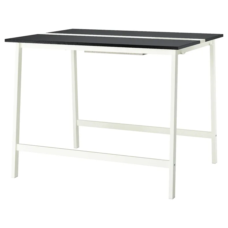 IKEA MITTZON МИТТЗОН, конференц-стол, okl ash stained black / white, 140x108x105 см 995.334.57 фото №1