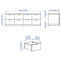 IKEA NORDLI НОРДЛИ, комод с 8 ящиками, белый, 160x54 см 592.395.04 фото thumb №5