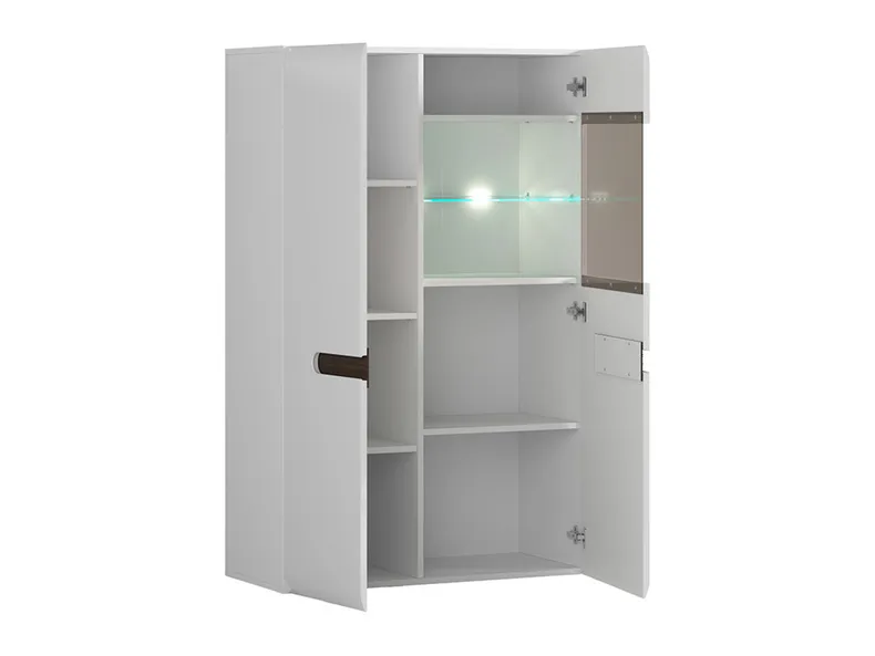 BRW Шкаф с LED подсветкой BRW AZTECA TRIO, 145х90х41 см, белый глянец SFK1W1D/14/9-BI/BIP фото №4