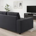IKEA VIMLE ВИМЛЕ, 4-местный диван с козеткой, с широкими подлокотниками/Djuparp темно-серый 794.326.90 фото thumb №3