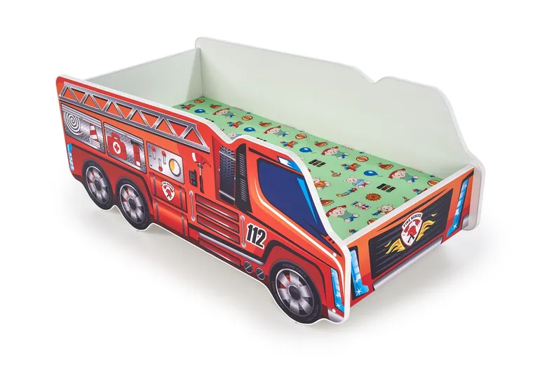 Ліжко для дітей з матрацом HALMAR FIRE truck 148x74 см різнокольорове фото №6