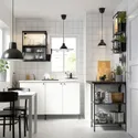 IKEA ENHET ЭНХЕТ, кухня, антрацит / белый, 143x63.5x222 см 693.372.50 фото thumb №2