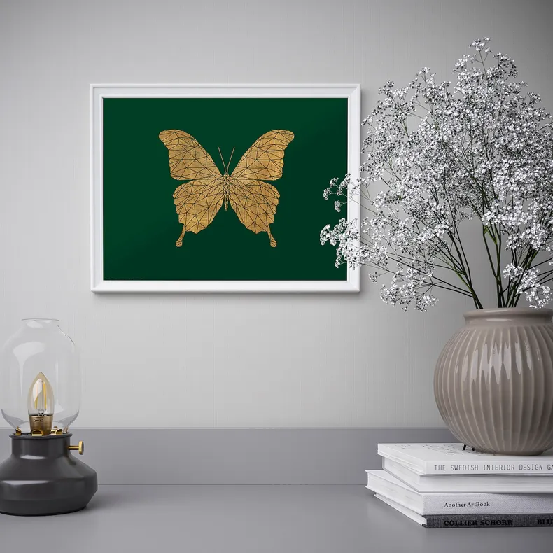 IKEA BILD БИЛЬД, постер, Хрустальная бабочка, 40x30 см 604.361.17 фото №3