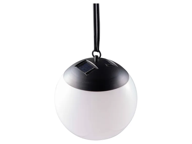BRW Пластиковая солнечная лампа Kiara LED белого и черного цвета 093252 фото №1