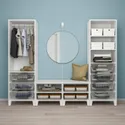 IKEA PLATSA ПЛАТСА, гардероб із 4 дверцятами, білий / ФОННЕС білий, 240x57x191 см 594.371.27 фото thumb №3