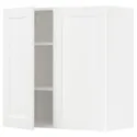 IKEA METOD МЕТОД, навесной шкаф с полками / 2дверцы, белый Энкёпинг / белая имитация дерева, 80x80 см 494.734.65 фото thumb №1