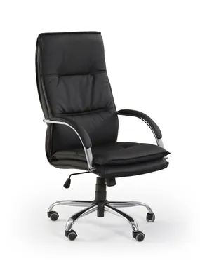 Крісло офісне обертове HALMAR STANLEY чорний, екошкіра фото