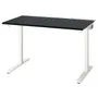 IKEA MITTZON МІТТЗОН, письмовий стіл, шпон мореного ясена чорний/білий, 120x80 см 095.260.84 фото