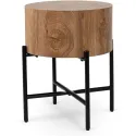 Журнальний столик дерев'яний круглий MEBEL ELITE CEVES, 40 см, дуб фото thumb №1