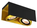 BRW Двусветный металлический потолочный светильник Verso в черно-золотом цвете 079913 фото thumb №1