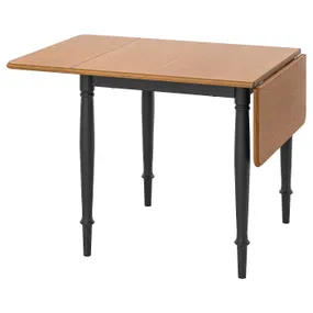 IKEA DANDERYD ДАНДЭРЮД, стол c откидными полами, сосна/черный, 74/134x80 см 505.161.19 фото